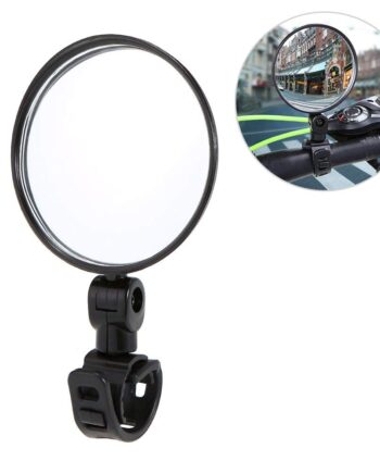 Bike Rearview Mirror 360° Rotary Cycling Bicycle Convex Glass Rear View Mirror(ABS Plastic, Suitable for Bicycle, 1Pcs)