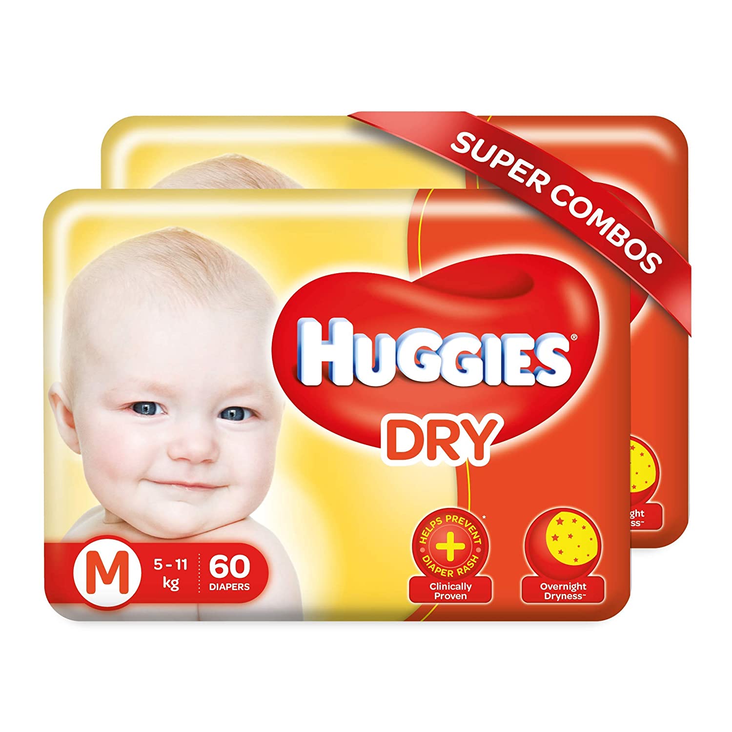 Huggies New Dry Medium (M) Size Diapers Combo Pack of 2, 60 Counts Per Pack (120 Counts) SELLERS STORE Huggies New Dry Medium (M) Size Diapers Combo Pack of 2, 60 Counts Per Pack (120 Counts)