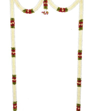 Mini Thoma (White) Artificial Doorway Flower toran