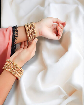 Elegant Gold Bangles Set - Perfect for Every Occasion - 8 Piece SET