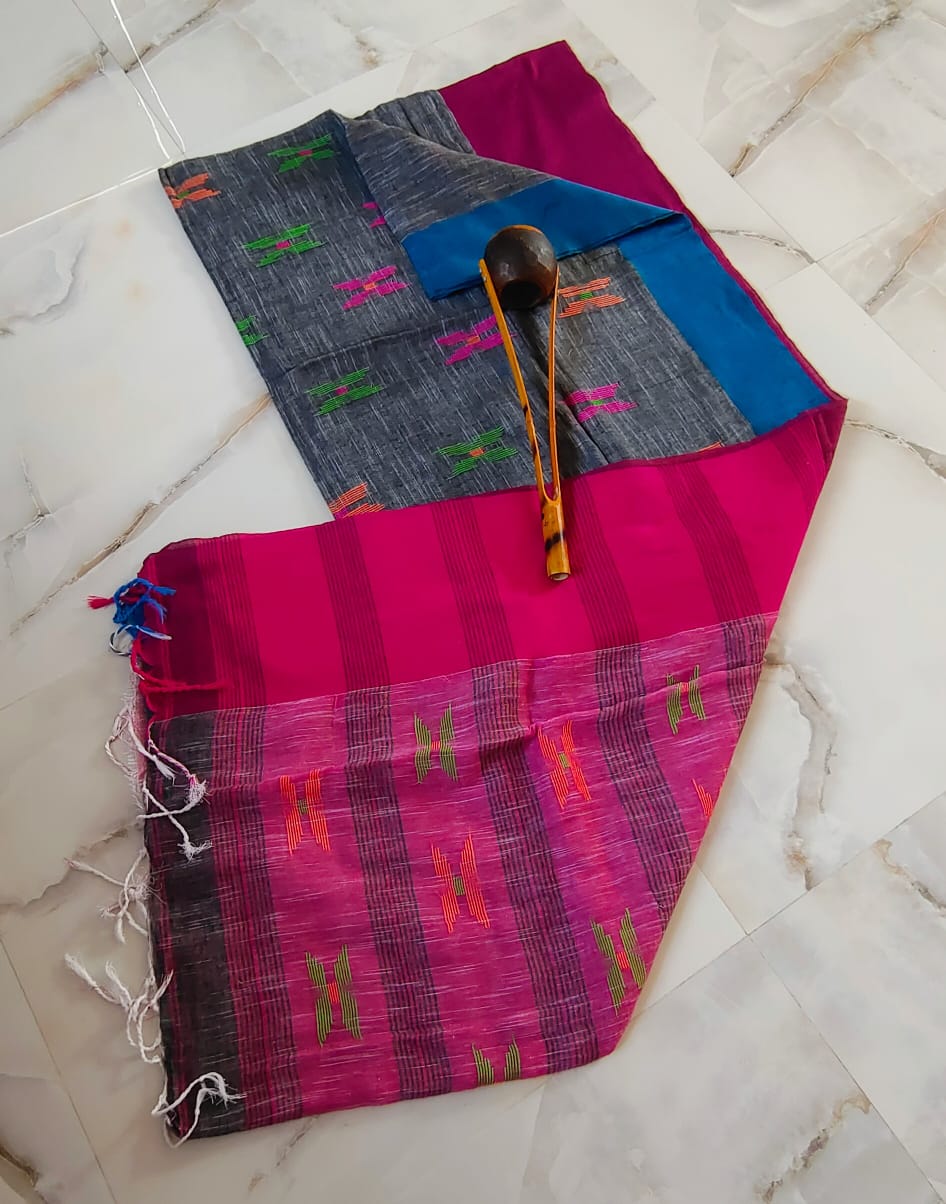 Designer Cotton Saree With Blouse SELLERS STORE Designer Cotton Saree With Blouse