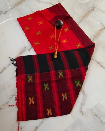 Khadi Cotton Handloom Saree With Blouse