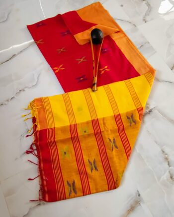 Khadi Cotton Handloom Saree With Blouse