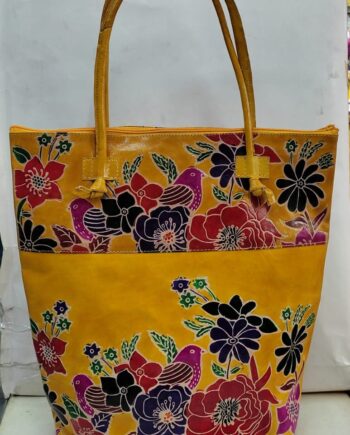Hand Batik Printed Leather Handicrafts Bag