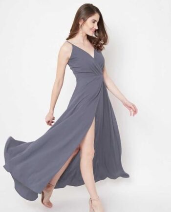 Women's Georgette Printed Drop Waist Gowns