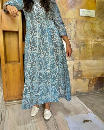 Hand Block Desginer Printed Kurti