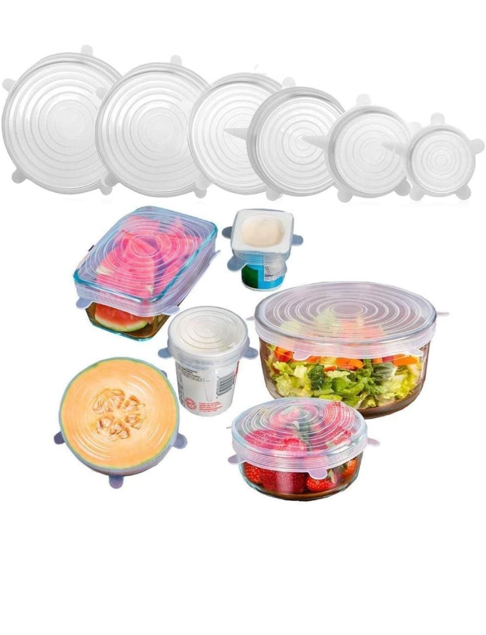 Microwave Safe Silicone Stretch Lids reusable Flexible Covers SELLERS STORE Microwave Safe Silicone Stretch Lids reusable Flexible Covers