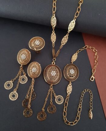 Rosegold Necklace Set For Girls