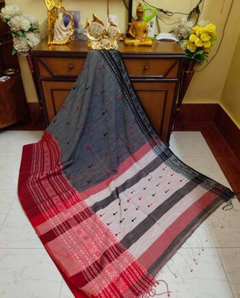 Beautiful Khadi Begampuri Moshal Jamdani Saree