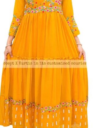 Gorgette Gown With Chiffon Duppata