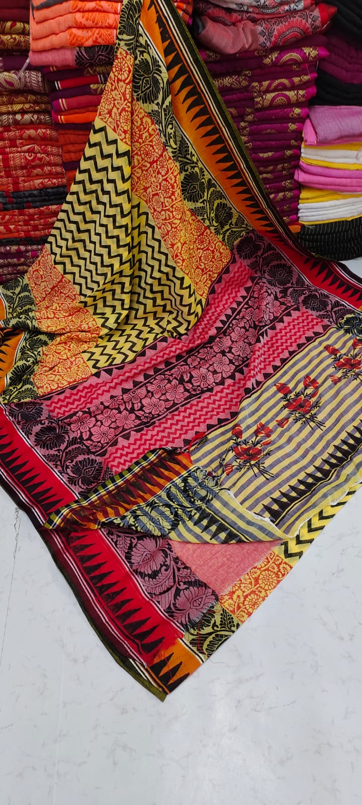 Womens Block Print Handloom Saree SELLERS STORE Womens Block Print Handloom Saree