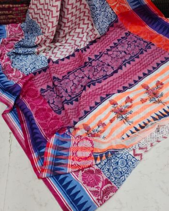 Khadi Cotton Soft Rajasthani Block Print Handloom Saree