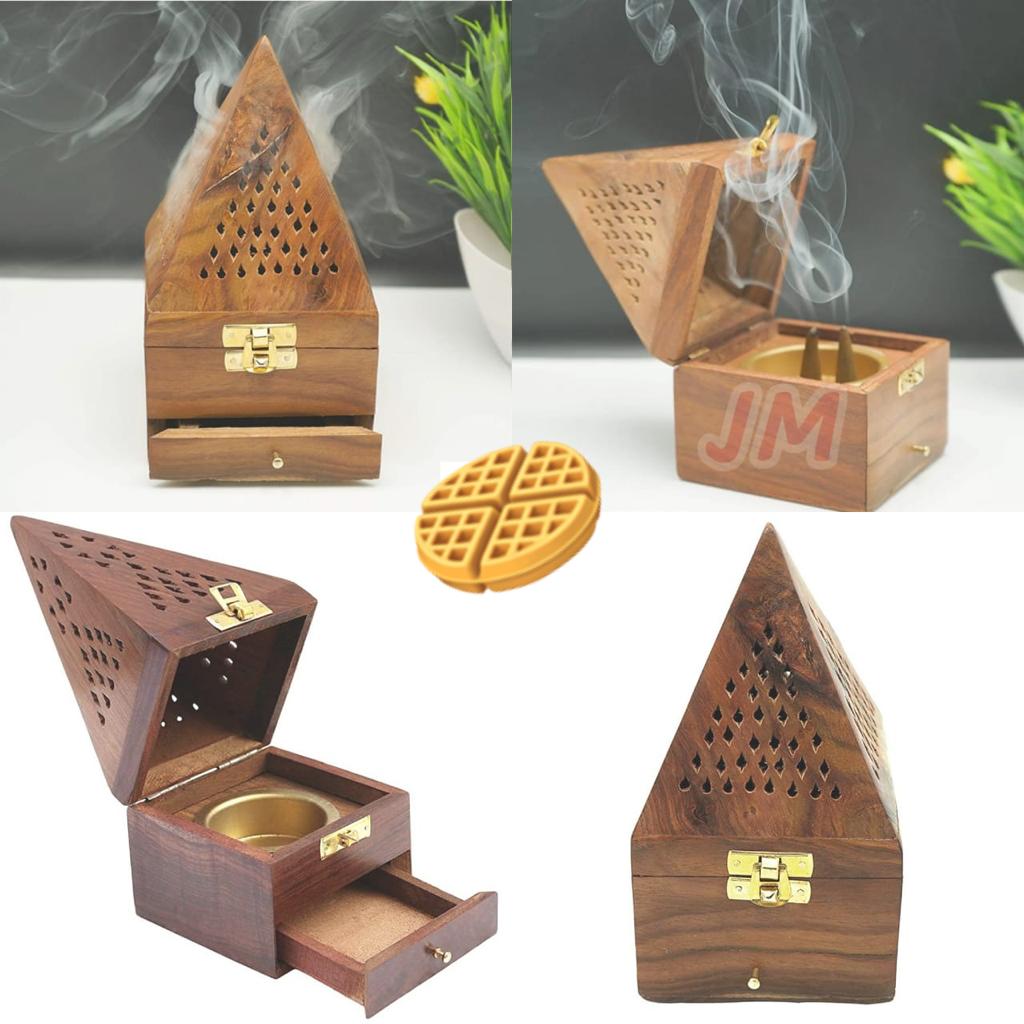 Wooden Dhoop Dani With Drawer SELLERS STORE Wooden Dhoop Dani With Drawer