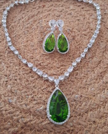 Diamond Necklace Set With Earrings Combo (replica)