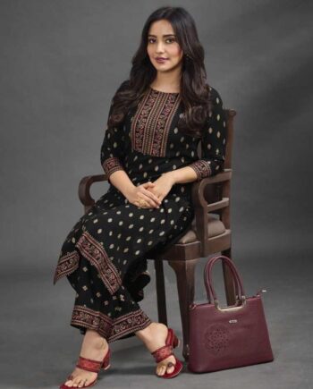 Foil Print Kurti & Plazzo