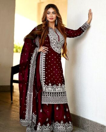Ready To Wear Top-Gharara And Dupatta