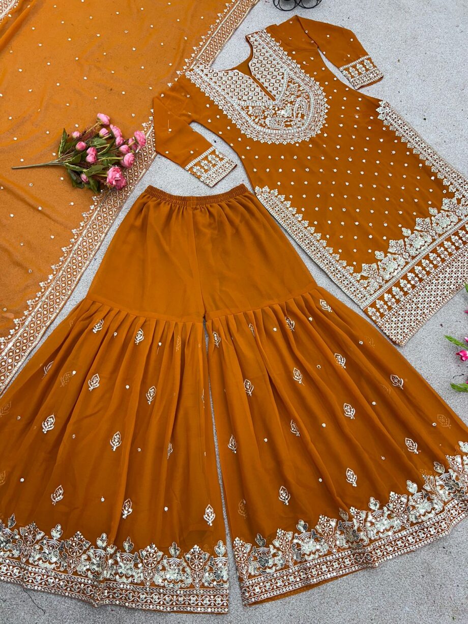 Gharara And Dupatta Set Fully Stitched For Womens