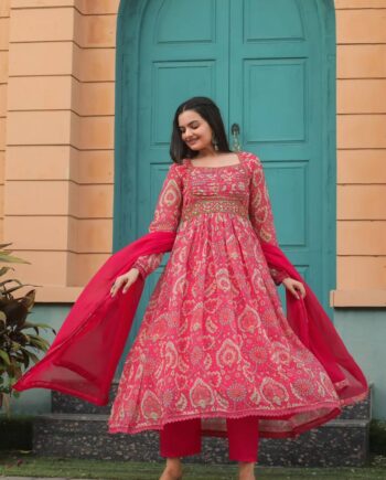 Kurti Suit Set with Duppatta and Bottom