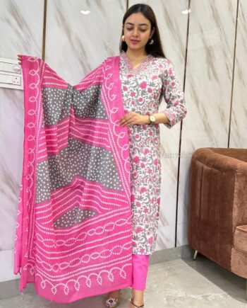 Bandhani Print Kurta Set