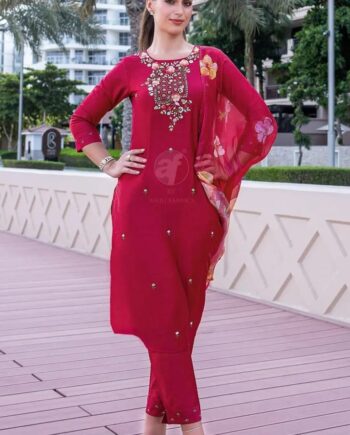 Kurti Pant With Digital Print Dupatta