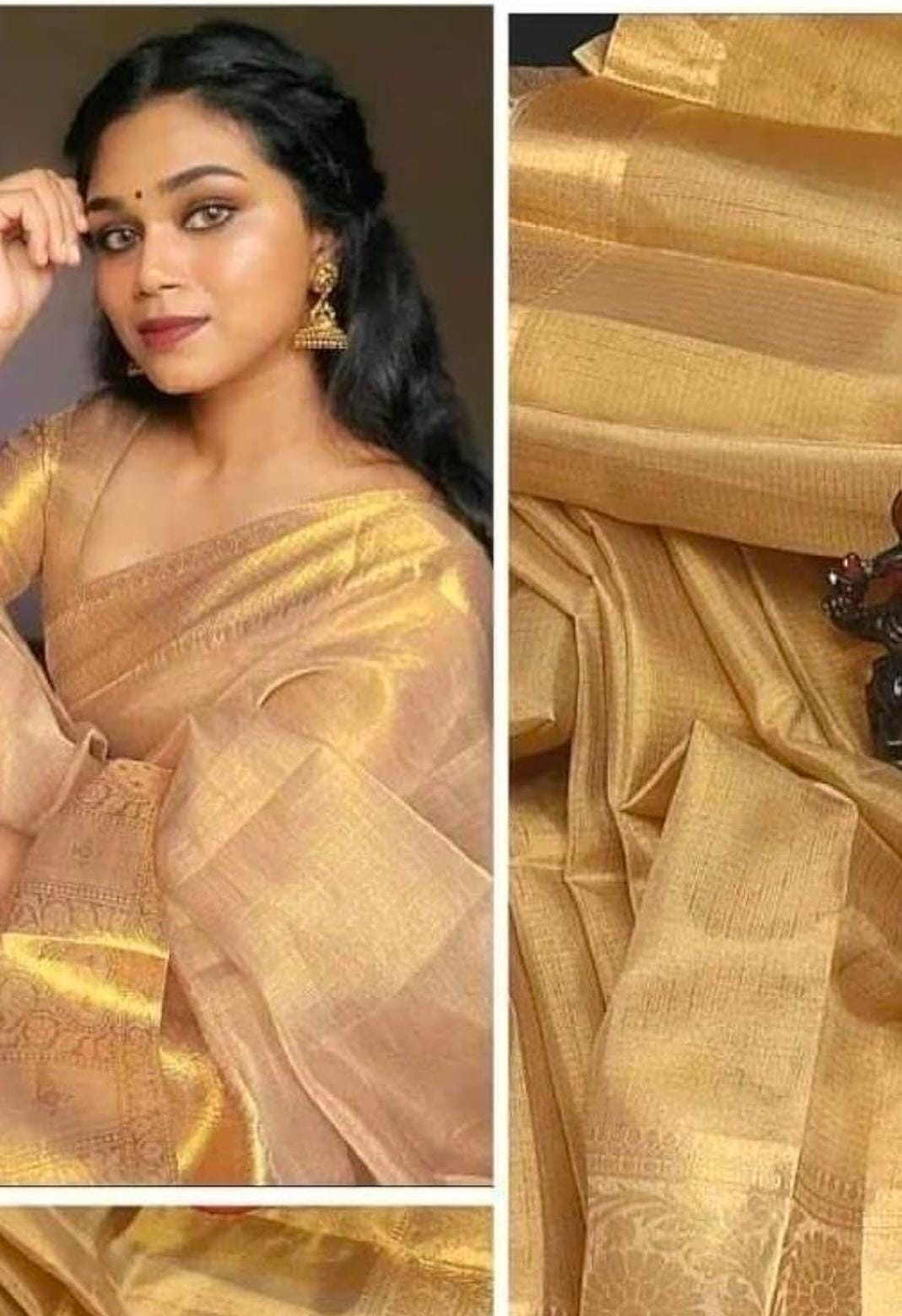 Woven Banarasi Tissue Saree | Kora satan boota silk SELLERS STORE Woven Banarasi Tissue Saree | Kora satan boota silk