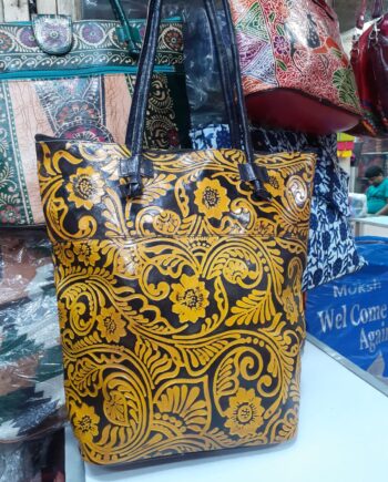 Hand Batik Printed Leather Handicrafts Bag