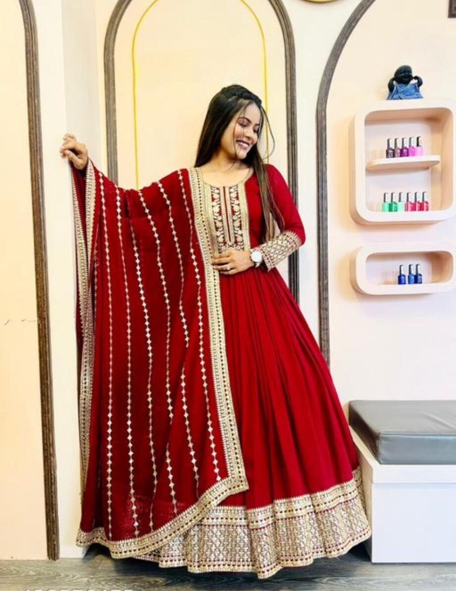 Designer Gown & Dupatta Combo