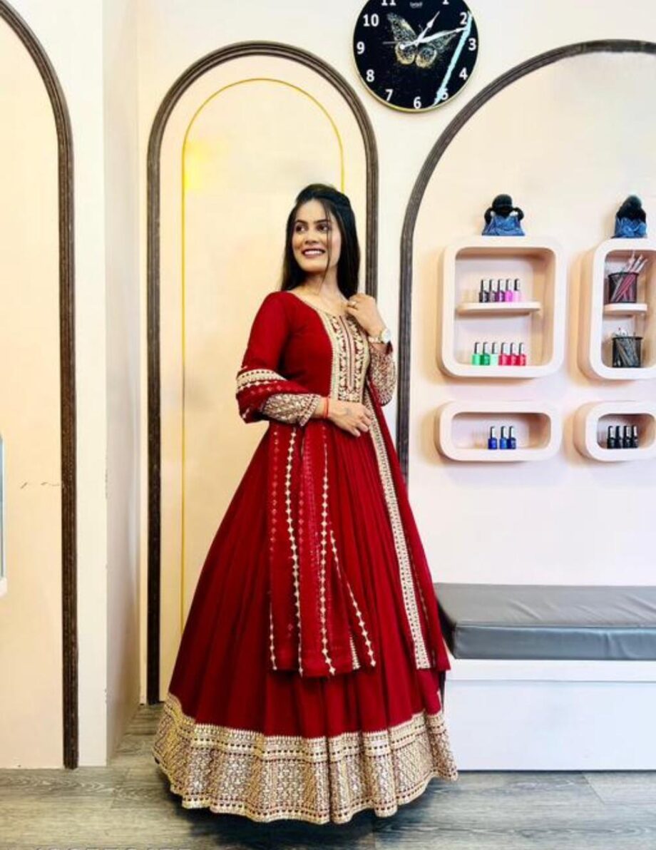 Designer Gown & Dupatta Combo