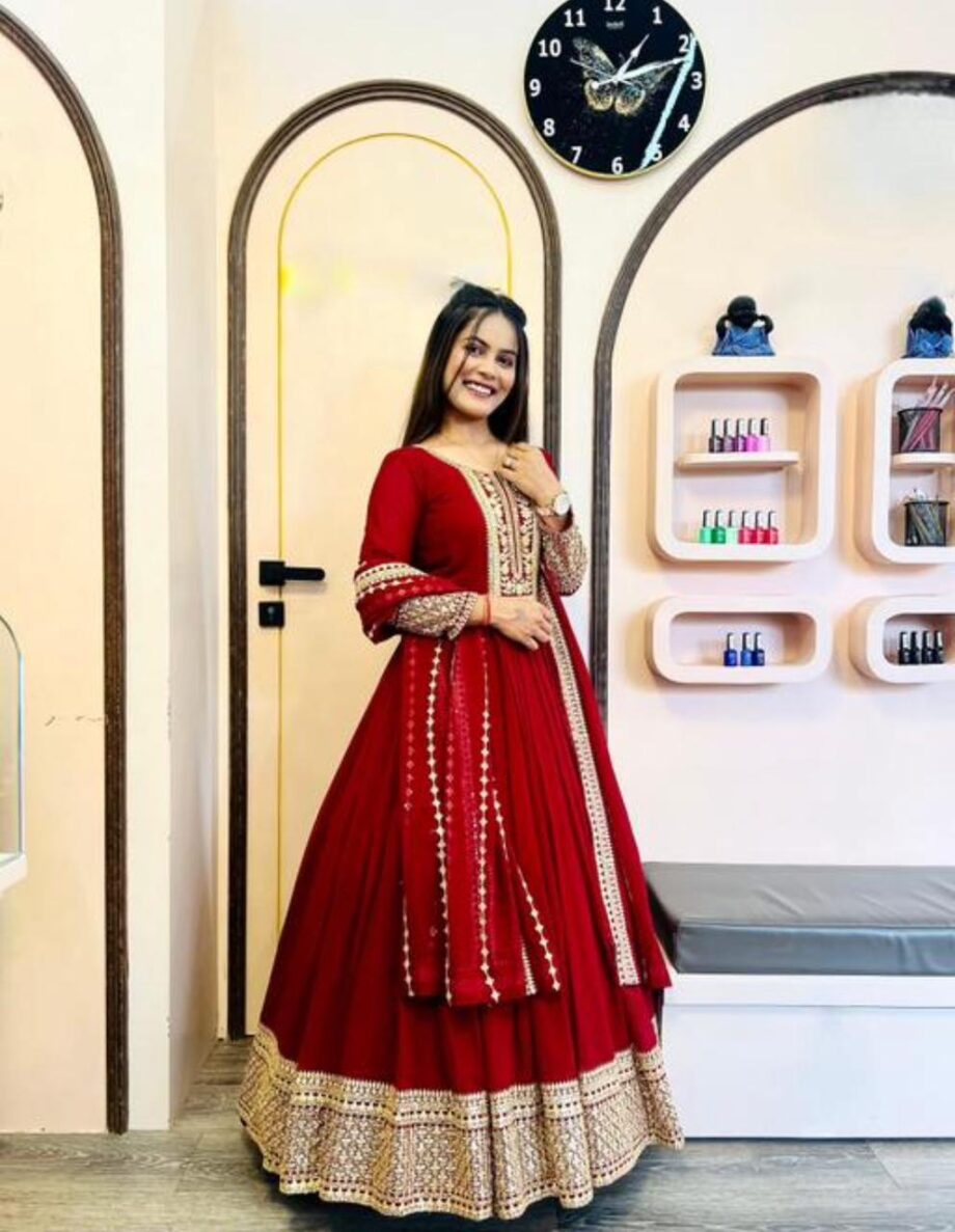 Designer Gown & Dupatta Combo