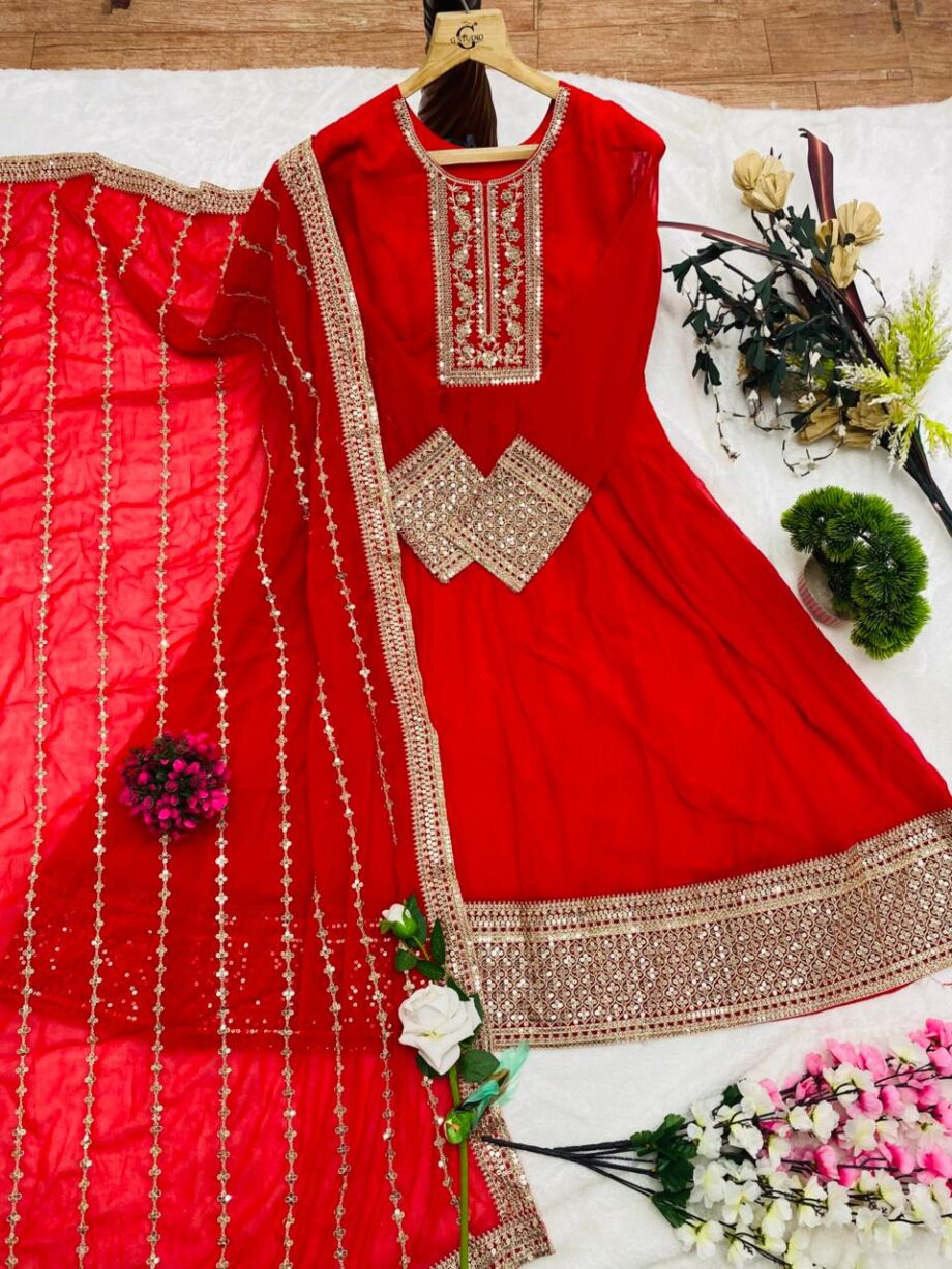 Designer Gown & Dupatta Combo