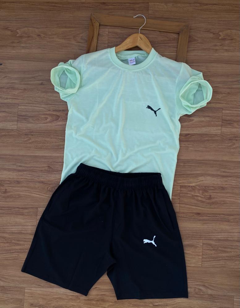 Premium Quality Cotton Tshirt & lycra Shorts Combo SELLERS STORE Premium Quality Cotton Tshirt & lycra Shorts Combo