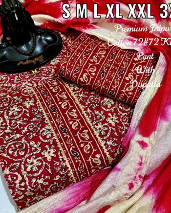 COTTON KURTI,PANT And DUPATTA