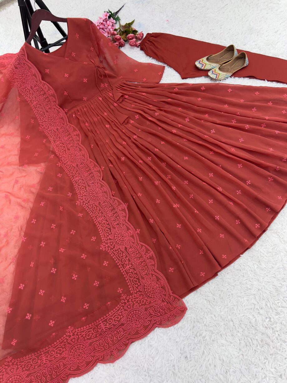 Georgette Suit With Fancy Full Sleeve Design