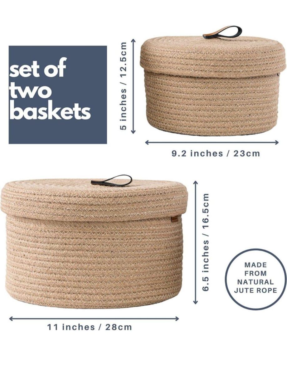 SET OF 2 PIECES STORAGE ORGANIZER BOX