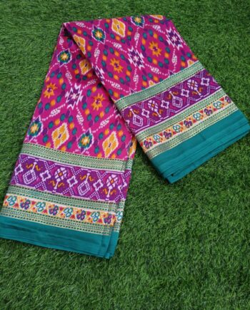 Litchi Silk Patola Print Saree
