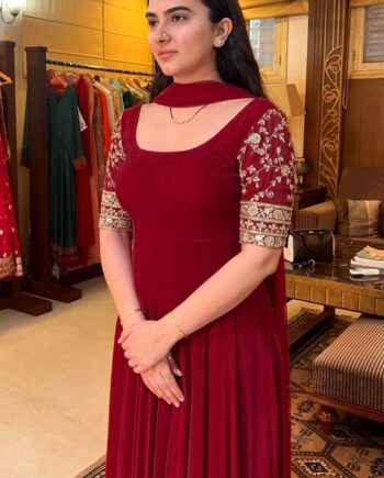 GEORGETTE GOWNS WITH EMBROIDERY ZARI WORK