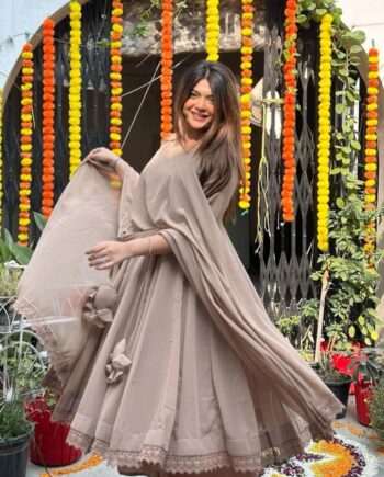 Fox Georgette Complete Lining Gown & Dupatta