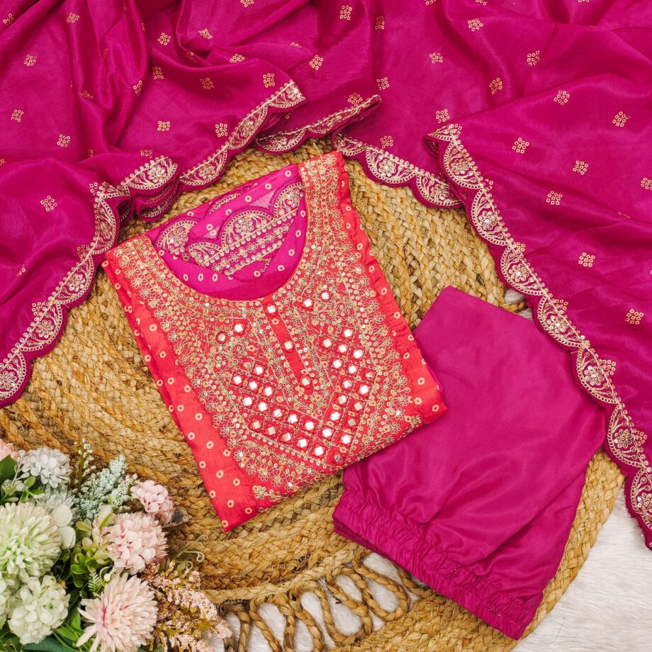 Designer Suit With Dupatta & Bottom