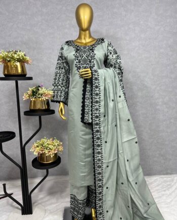 Stylish Top,Dupptta,Palazzo Set