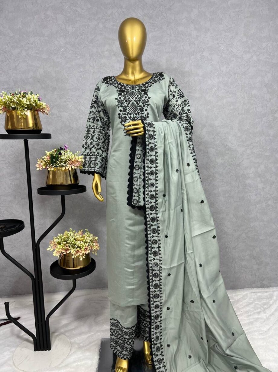 Stylish Top,Dupptta,Palazzo Set