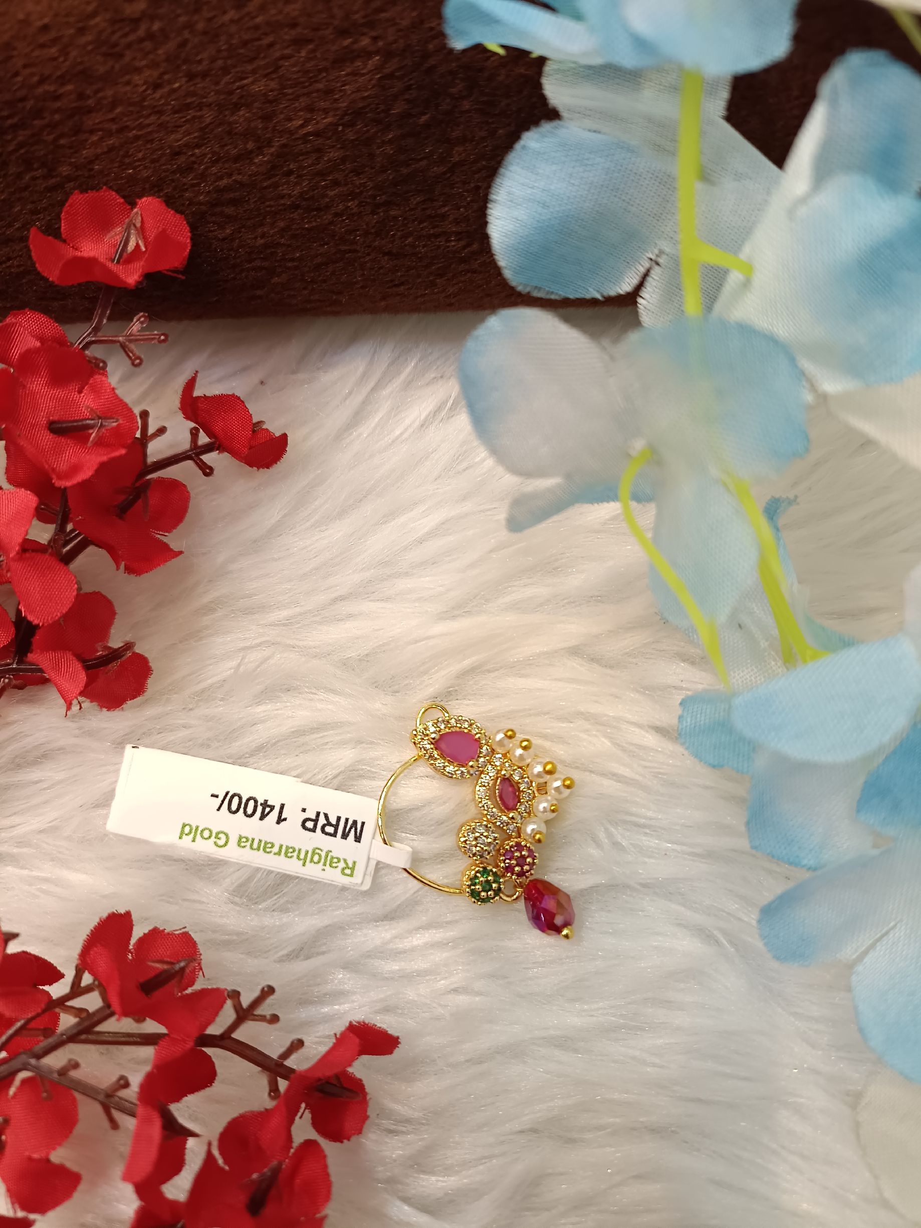 24 Carat Gold Plated Nath | Perfect Ethnic Statement SELLERS STORE 24 Carat Gold Plated Nath | Perfect Ethnic Statement