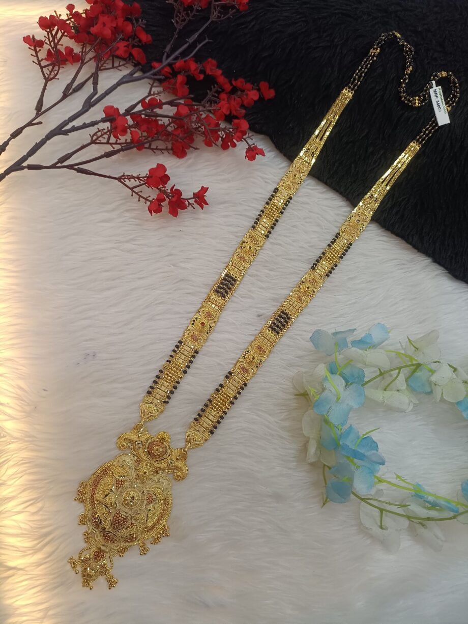 Trendy Mangalsutra with 24 Carat Gold Plated Beads