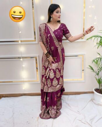Silk Saree With Beautiful Blouse