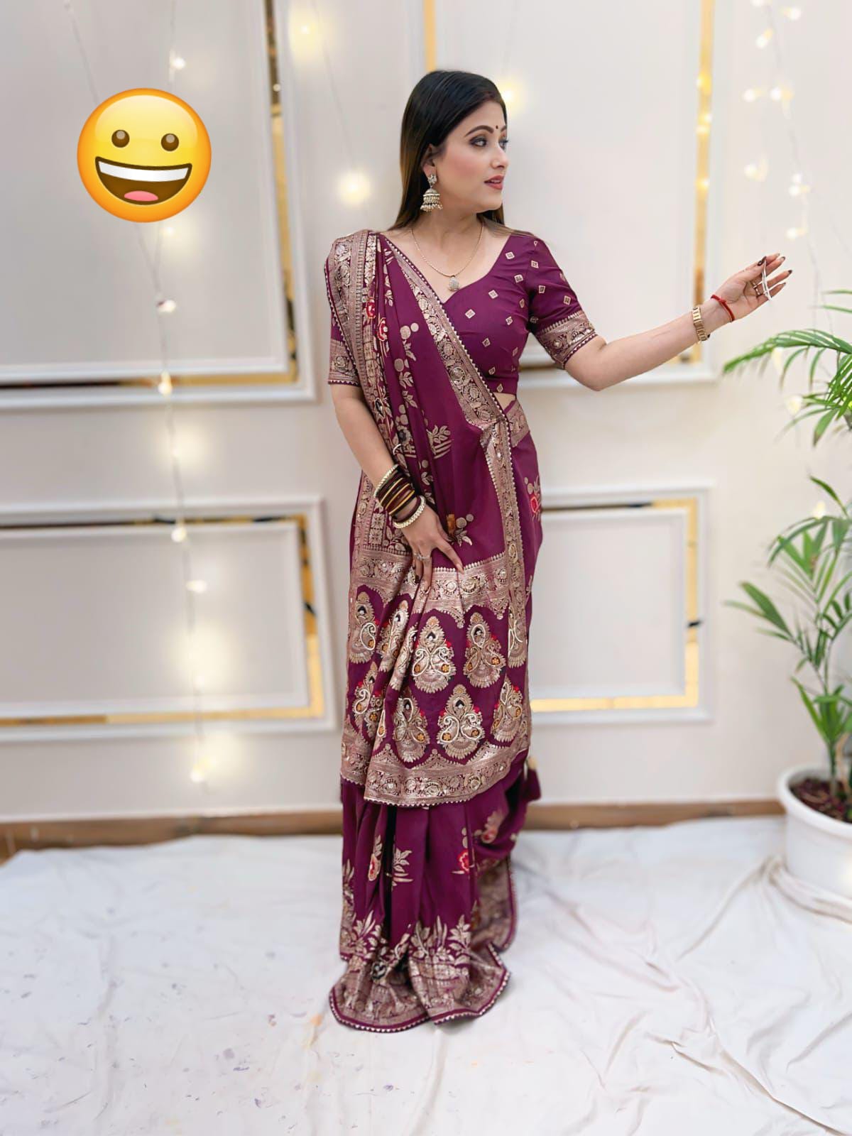 Silk Saree With Beautiful Blouse SELLERS STORE Silk Saree With Beautiful Blouse