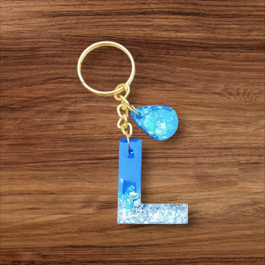 Resin Keychain With Charm Customize In Your Name and Colour