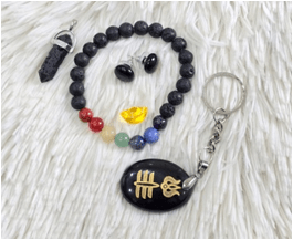 7 Chakra Healing Crystals Gemstones Bead Bracelet and Ram Bead