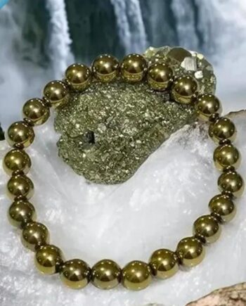 Reiki Crystal Golden Hematite Money Magnet Bracelet – Wealth, Positivity & Energy Healing