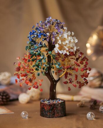 7 Chakra Crystal Tree – Gemstone Feng Shui Tree for Positive Energy, Wealth & Healing